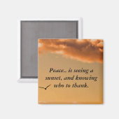 Vredige zonsondergang magneet (Voorkant / Achterkant)