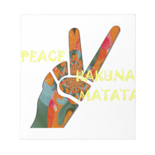 Vreed uit: Hakuna Matata Vibes Bord Notitieblok