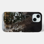 Vreedige Besneeuwde Winter Nacht Case-Mate iPhone Case (Achterkant (horizontaal))