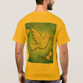 Vreedige Duif in Bloei. T-shirt (Achterkant)