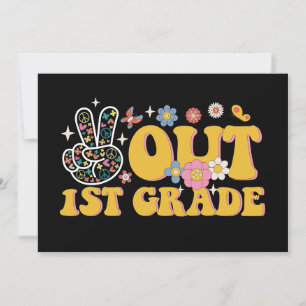 Vreedzaam 1e klas Groovy laatste schooldag Kaart