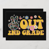 Vreedzaam 2e klas groovy laatste dag op school kaart (Voorkant / Achterkant)