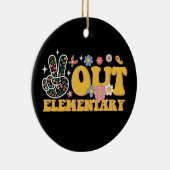 Vreedzaam afscheid basisschool groovy laatste scho keramisch ornament (Rechts)