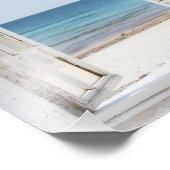 Vreedzaam Beach Window Uitzicht Foto Afdruk (Hoek)