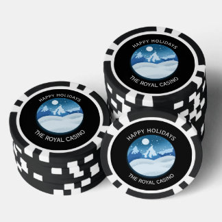 Vreedzaam Bevroren Landschap Aangepast Poker Chips