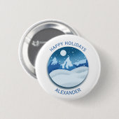 Vreedzaam Bevroren Landschap Aangepast Ronde Button 5,7 Cm (Voorkant /achterkant)