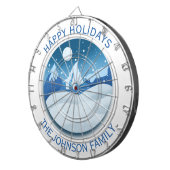 Vreedzaam Bevroren Landschap op Maat Dartbord (Voorkant Rechts)