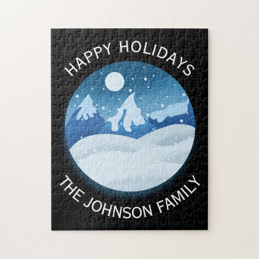 Vreedzaam Bevroren Landschap op Maat Legpuzzel (Verticaal)