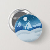 Vreedzaam Bevroren Landschap Ronde Button 5,7 Cm (Voorkant /achterkant)