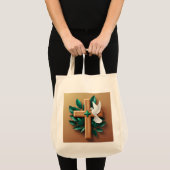 Vreedzaam Bladverbond Tote Bag (Voorkant (product))