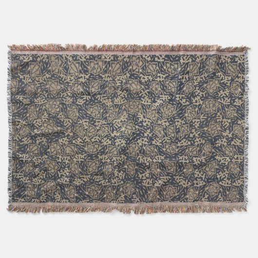 Vreedzaam Blauw & Cream Batik Gooi Deken (Voorkant)