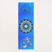 Vreedzaam Blauw Om Mandala Boeddha Yogamat (Achterkant)