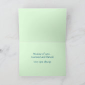 Vreedzaam bloemig Moederdagkaart Kaart (Binnen)