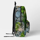 Vreedzaam bos afbeelding stenen pad gevlekt licht bedrukte rugzak (Links)