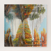 Vreedzaam bos rivierlandschap legpuzzel (Horizontaal)