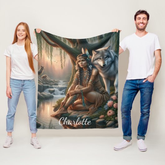 Vreedzaam contact met natuur fleece deken (In situ)