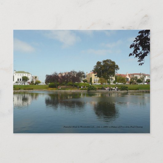 Vreedzaam denken en geweldig leven... briefkaart (Voorkant)