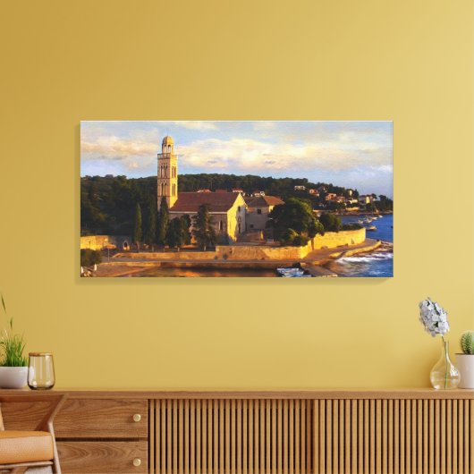 Vreedzaam door het Zee Canvas Afdruk (Insitu (Woonkamer))