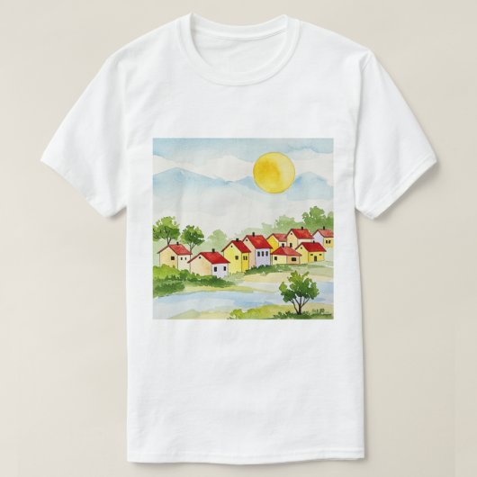 Vreedzaam dorp t-shirt (Design voorkant)