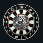 Vreedzaam Forest Deer Target Design Dartbord<br><div class="desc">Een prachtig hert in het bos,  gecentreerd binnen een gedurfde overlay.</div>