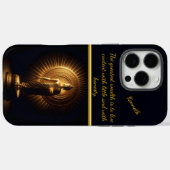 Vreedzaam gouden Boeddhabeeld, AI-kunst Case-Mate iPhone Case (Achterkant (horizontaal))