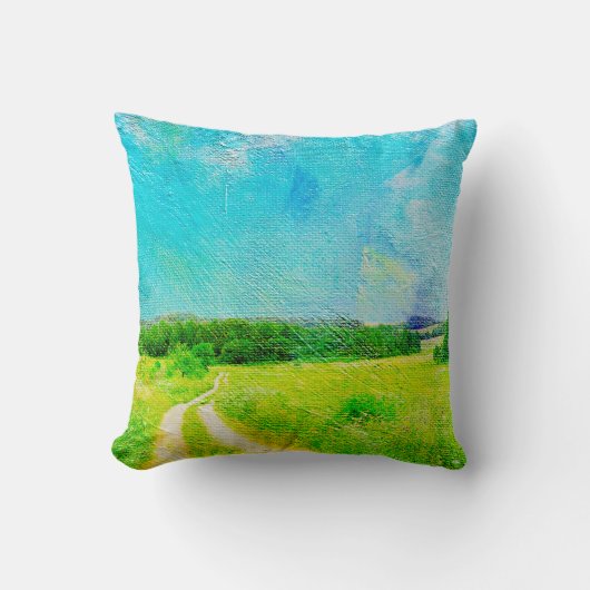 Vreedzaam groen buitenlandschap kussen (Voorkant)