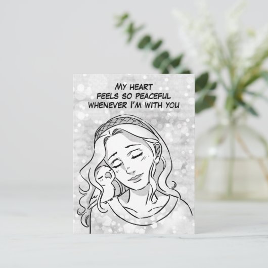 Vreedzaam hart briefkaart (Staand voorkant)