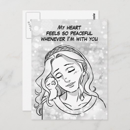 Vreedzaam hart briefkaart (Voorkant / Achterkant)