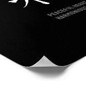 Vreedzaam Hart, Harmonieus Chi - Kanji Poster (Hoek)