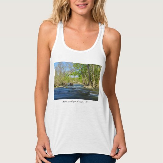 Vreedzaam in de rivier tanktop (Voorkant)
