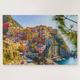 Vreedzaam Italiaans dorp door het Zee Legpuzzel