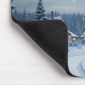 Vreedzaam Kerstmisdorp met Lichten Muismat (Hoek)