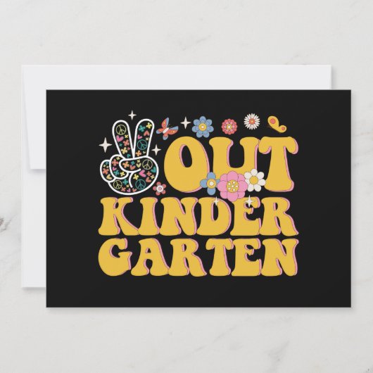 Vreedzaam Kindergarten Groovy Laatste Dag Van Scho Kaart (Voorkant)