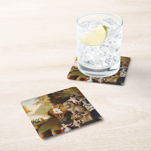 Vreedzaam Koninkrijk Dier Hicks Classic Kartonnen Onderzetters (Insitu)