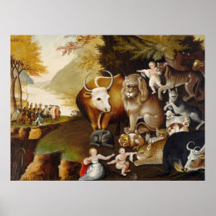 Vreedzaam Koninkrijk Dieren Schilderij Poster