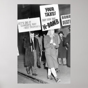 Vreedzaam Koude Oorlog Protest 1950 Poster