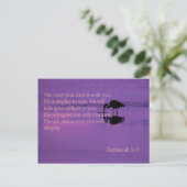 vreedzaam kruon met Zephaniah 3:17 Briefkaart (Staand voorkant)