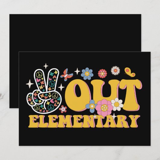 Vreedzaam lager onderwijs groovy laatste dag van s kaart (Voorkant / Achterkant)