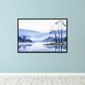 Vreedzaam landschap canvas afdruk (Insitu (Houten vloer))