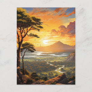 Vreedzaam landschap van natuur #9 briefkaart