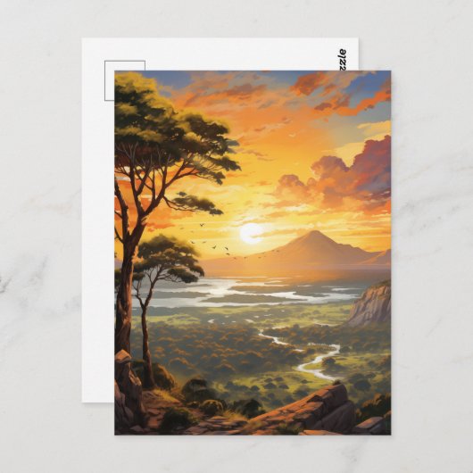 Vreedzaam landschap van natuur #9 briefkaart (Voorkant / Achterkant)