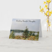 Vreedzaam landschap verzenden gedachten Art Kaart (Gele Bloem)