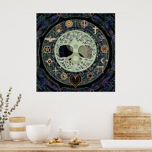 vreedzaam leven poster (Keuken)