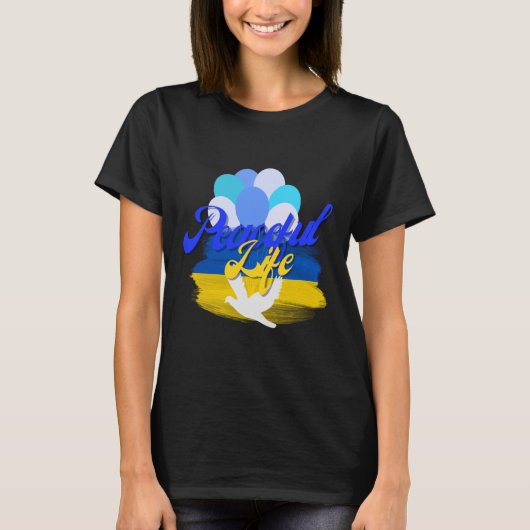 vreedzaam leven t-shirt (Voorkant)