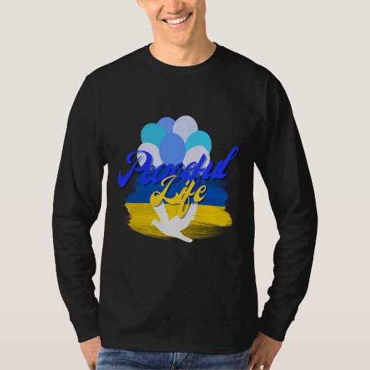 vreedzaam leven t-shirt (Voorkant)