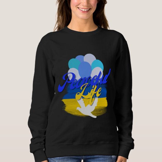 vreedzaam leven trui (Voorkant)