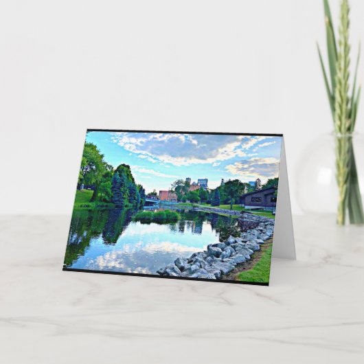 Vreedzaam Manitowoc River Reflections Wenskaart Bedankkaart (Voorkant)