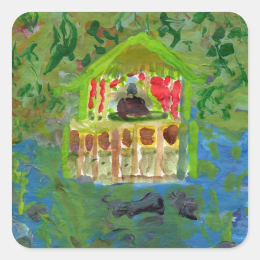 Vreedzaam mediation paviljoen stickers (Voorkant)