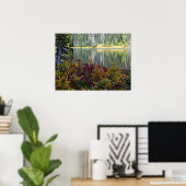 Vreedzaam meer levendige herfstkleuren landschap poster (Thuiskantoor)