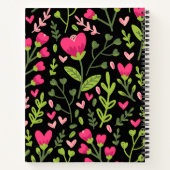 Vreedzaam meisje met bloemen - Schattige Notitiebo Notitieboek (Achterkant)